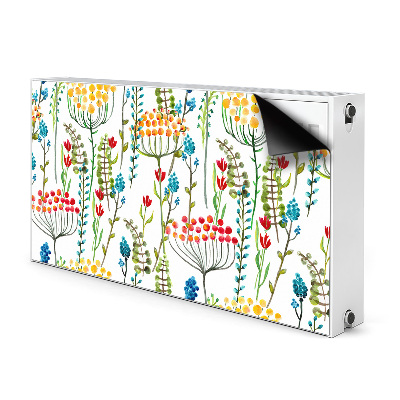 Decorative radiator cover Colorful meadow