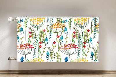 Decorative radiator cover Colorful meadow