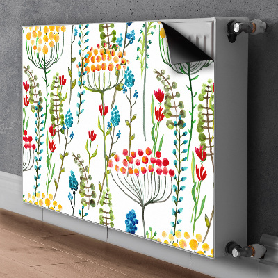 Decorative radiator cover Colorful meadow