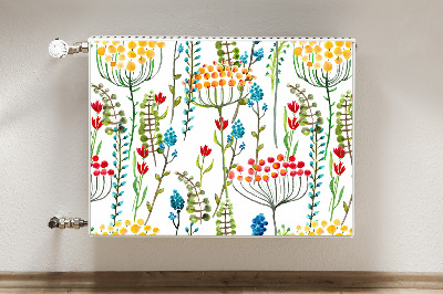 Decorative radiator cover Colorful meadow