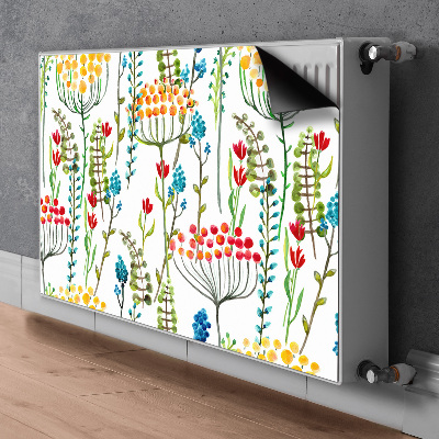 Decorative radiator cover Colorful meadow