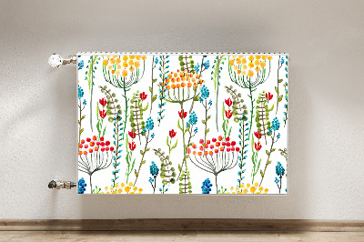 Decorative radiator cover Colorful meadow