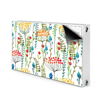 Decorative radiator cover Colorful meadow