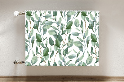 Printed radiator mat Eucalyptus leaves