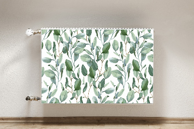 Printed radiator mat Eucalyptus leaves