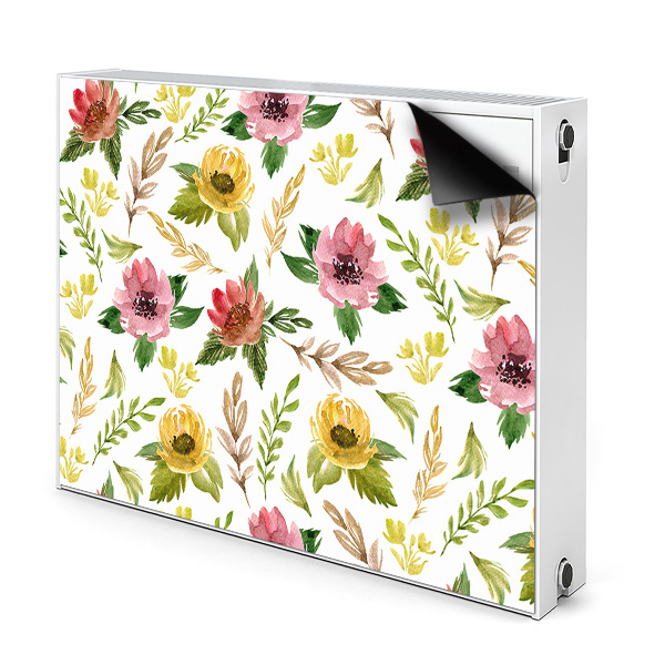 Radiator cover Watercolor flowers