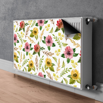 Radiator cover Watercolor flowers