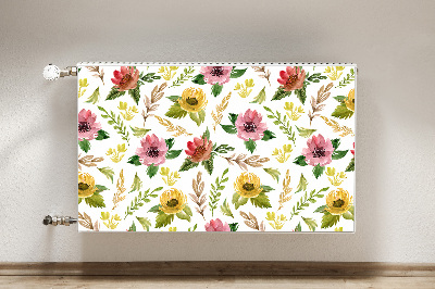 Radiator cover Watercolor flowers