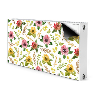 Radiator cover Watercolor flowers