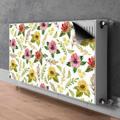 Radiator cover Watercolor flowers