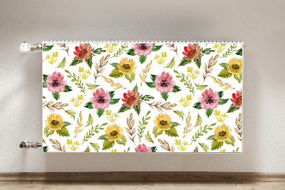 Radiator cover Watercolor flowers