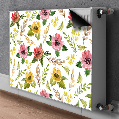 Radiator cover Watercolor flowers