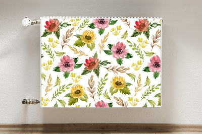 Radiator cover Watercolor flowers