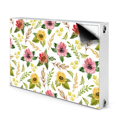 Radiator cover Watercolor flowers