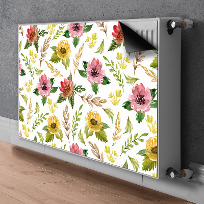 Radiator cover Watercolor flowers