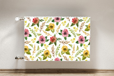 Radiator cover Watercolor flowers