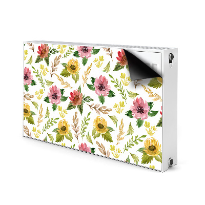 Radiator cover Watercolor flowers