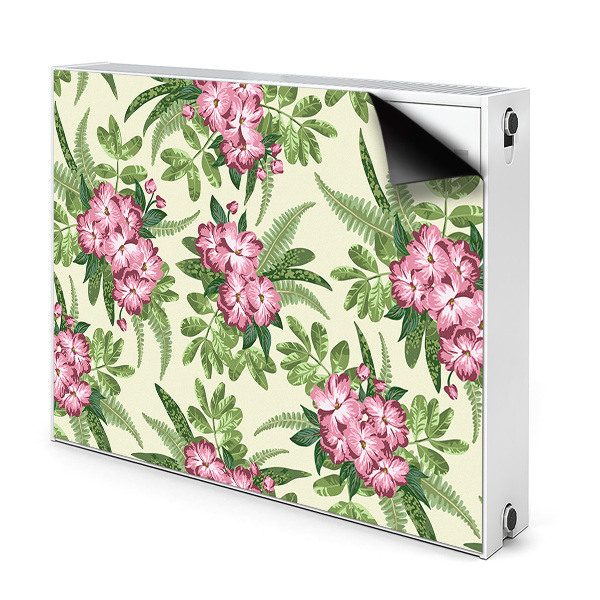 Decorative radiator cover Tropical flowers