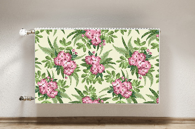 Decorative radiator cover Tropical flowers