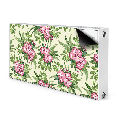 Decorative radiator cover Tropical flowers