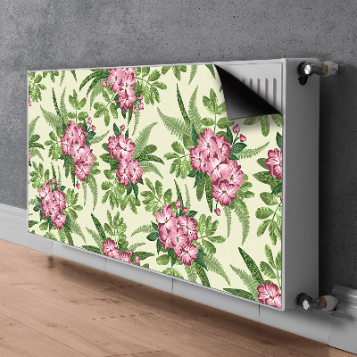 Decorative radiator cover Tropical flowers