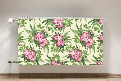 Decorative radiator cover Tropical flowers