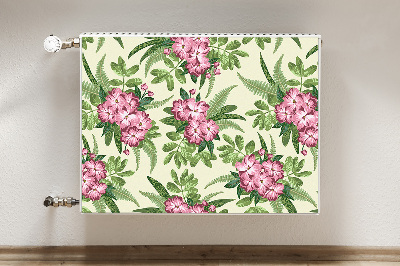 Decorative radiator cover Tropical flowers