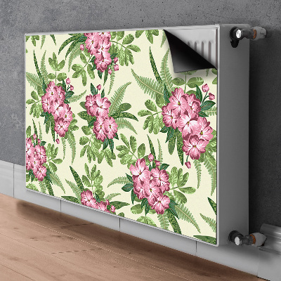 Decorative radiator cover Tropical flowers