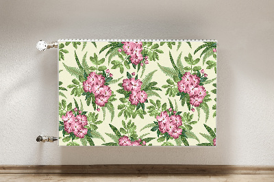 Decorative radiator cover Tropical flowers