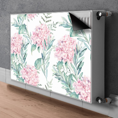 Magnetic radiator mat Light pink flowers