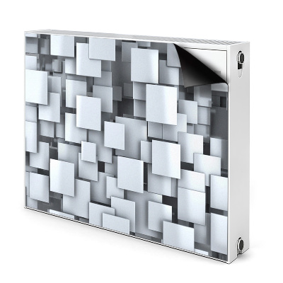 Decorative radiator cover Gray blocks