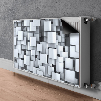 Decorative radiator cover Gray blocks