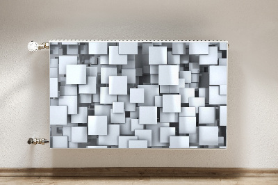 Decorative radiator cover Gray blocks