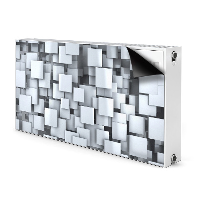 Decorative radiator cover Gray blocks