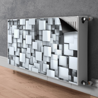 Decorative radiator cover Gray blocks