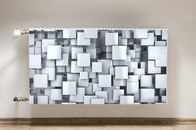 Decorative radiator cover Gray blocks