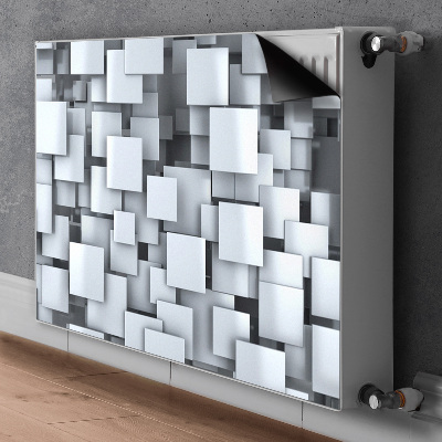 Decorative radiator cover Gray blocks