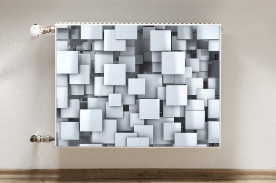 Decorative radiator cover Gray blocks