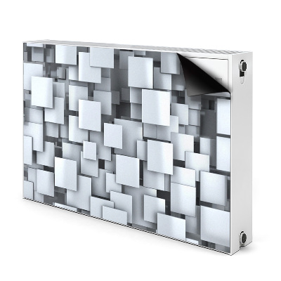 Decorative radiator cover Gray blocks