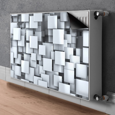 Decorative radiator cover Gray blocks