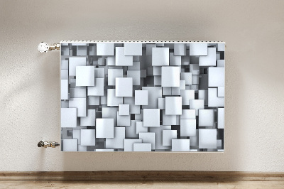 Decorative radiator cover Gray blocks