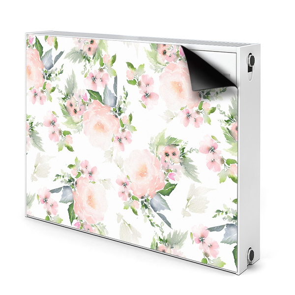 Printed radiator mat Pastel flowers