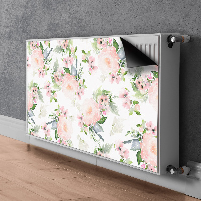 Printed radiator mat Pastel flowers