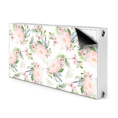 Printed radiator mat Pastel flowers