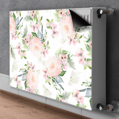 Printed radiator mat Pastel flowers