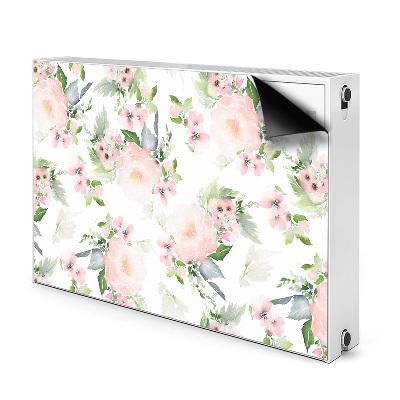 Printed radiator mat Pastel flowers