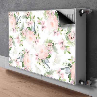 Printed radiator mat Pastel flowers