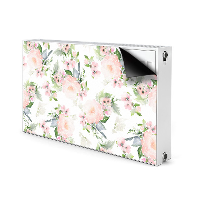 Printed radiator mat Pastel flowers