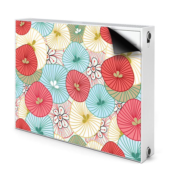 Printed radiator mat Floral pattern