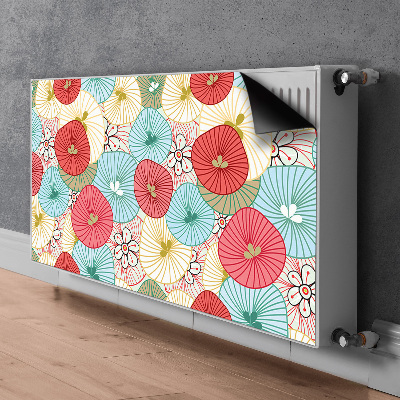 Printed radiator mat Floral pattern